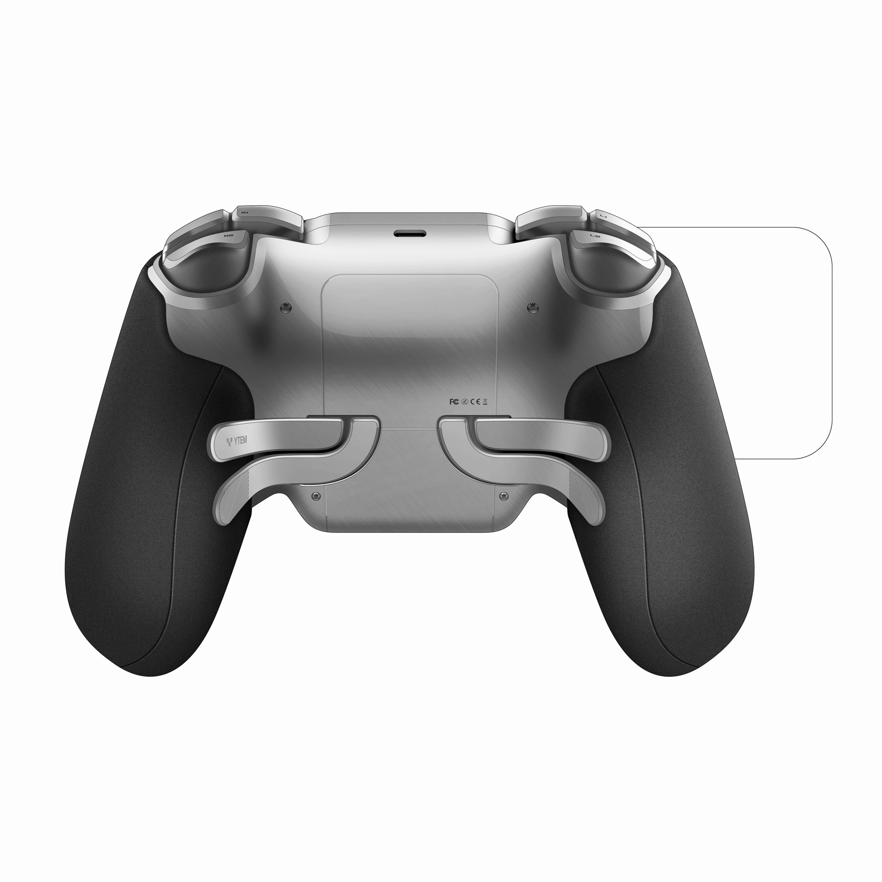 YTEM controller, rear housing with the paddles and grips modelled out
